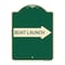 Signmission Boat Launch With Right Arrow Heavy-Gauge Aluminum Architectural Sign, 24" x 18", G-1824-24405 A-DES-G-1824-24405 - alternate 1